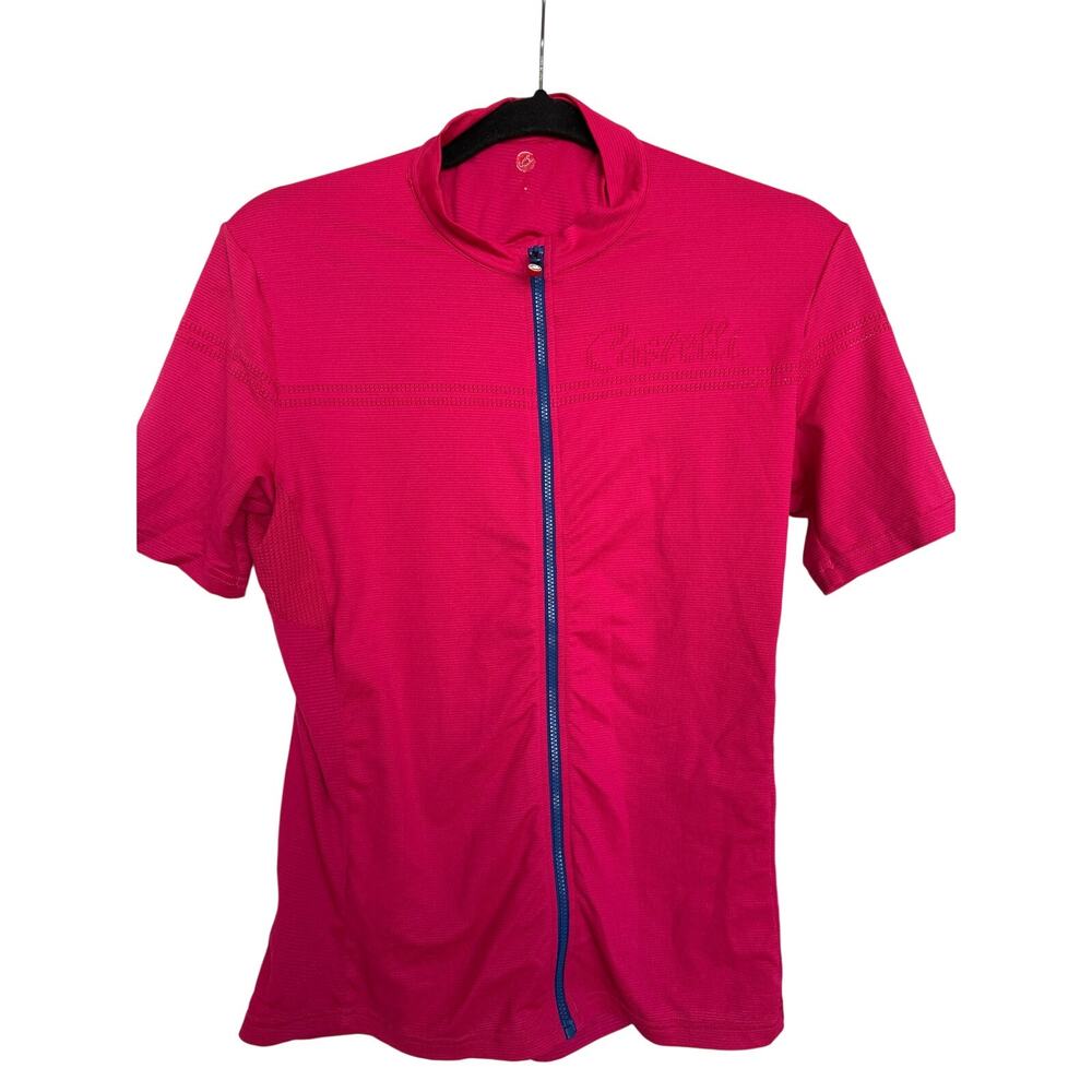 Women's Bright Fuchsia Zip-Front Cycling Jersey